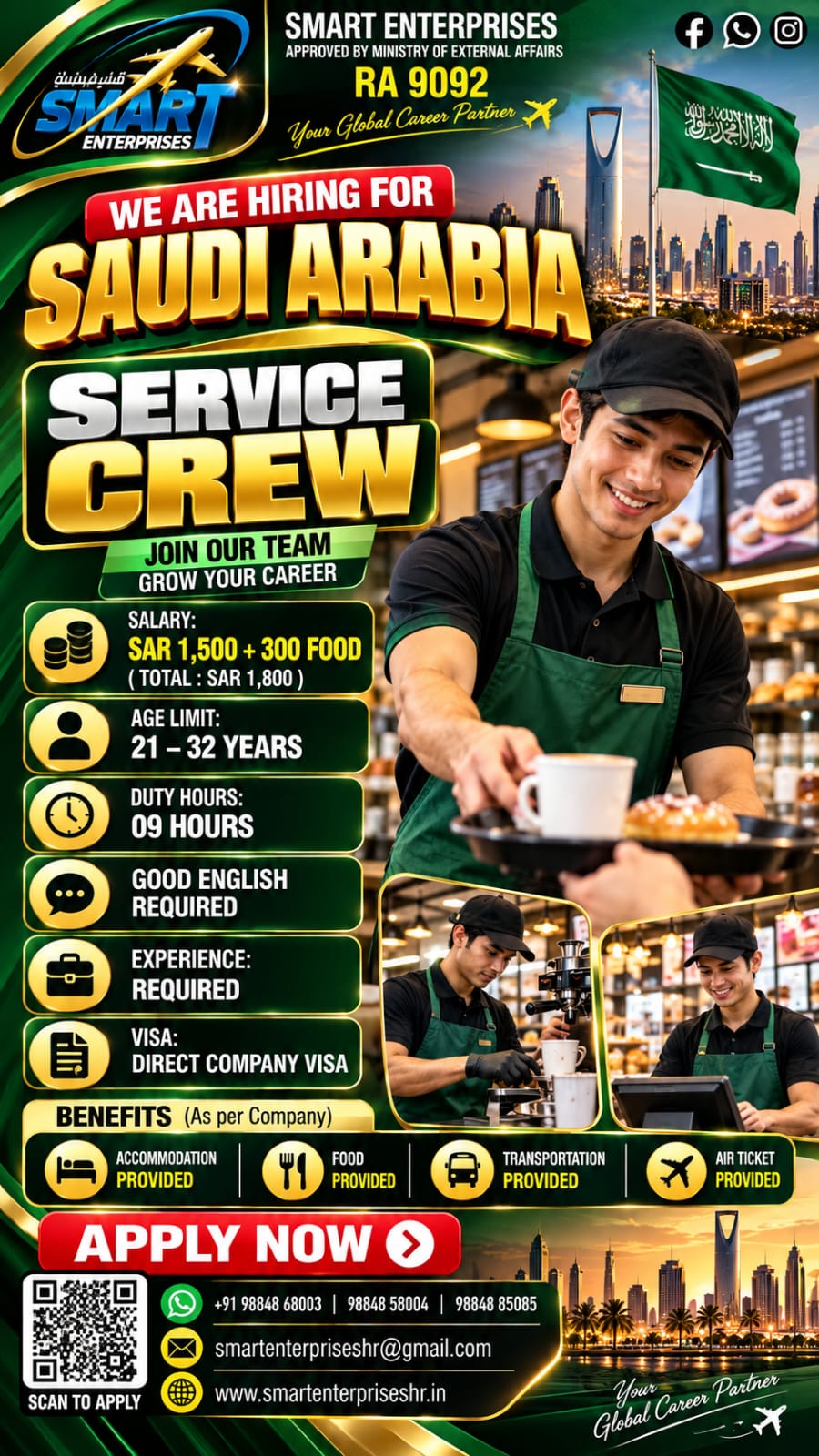 HIRING FOR SAUDI ARABIA