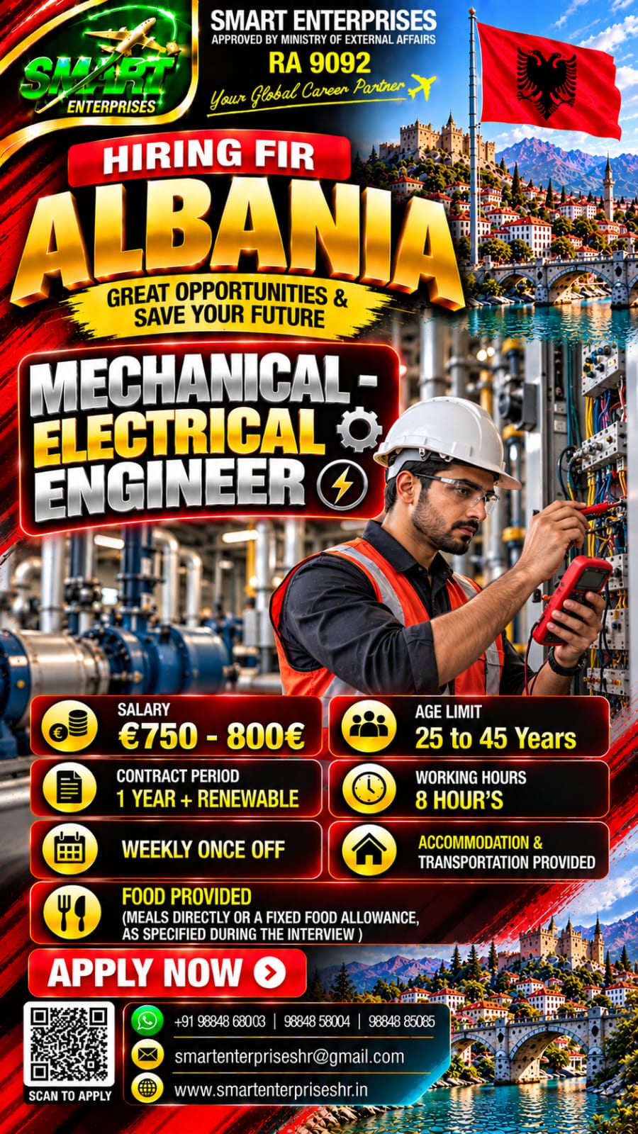 HIRING FOR ALBANIA
