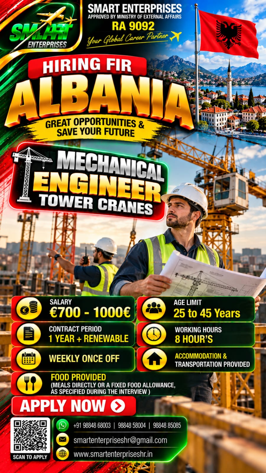 HIRING FOR ALBANIA