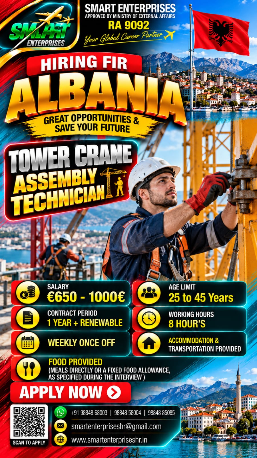 HIRING FOR ALBANIA