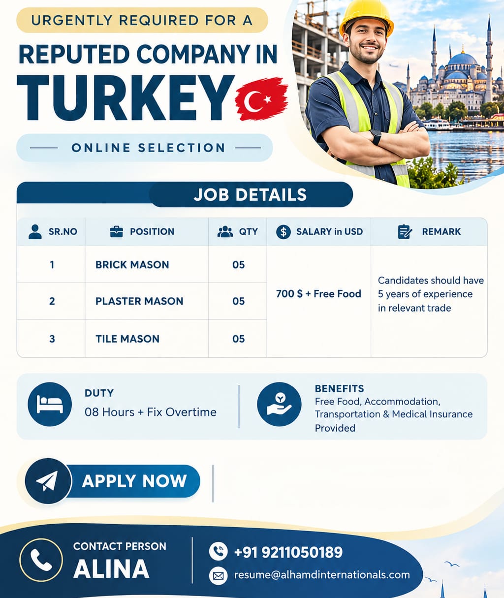 Recruitment poster for MASON in Turkey (Türkiye)