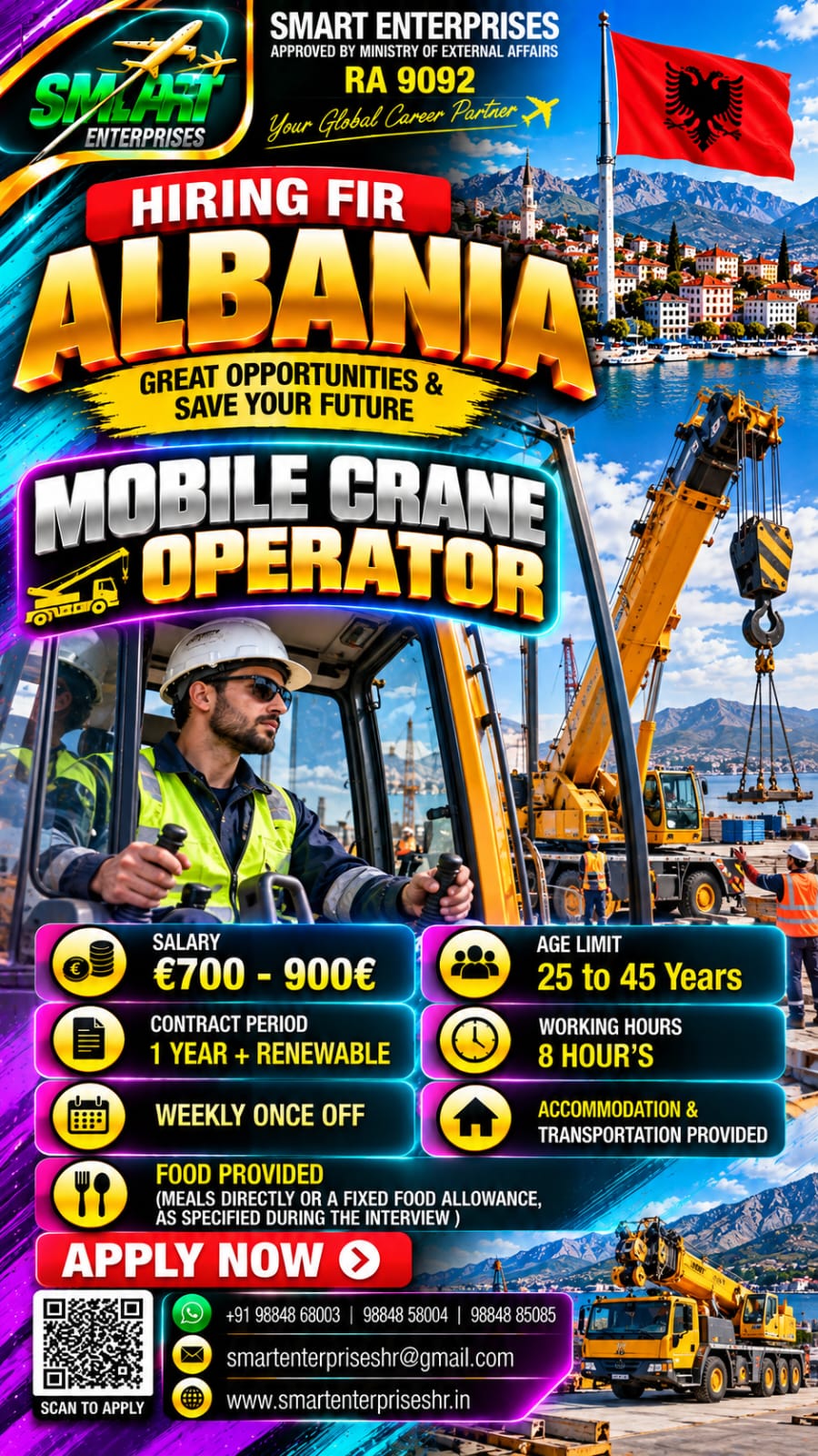 HIRING FOR ALBANIA