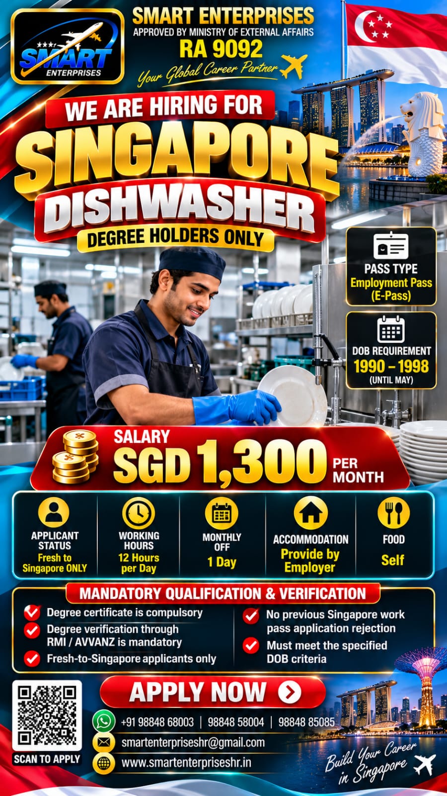 HIRING FOR SINGAPORE