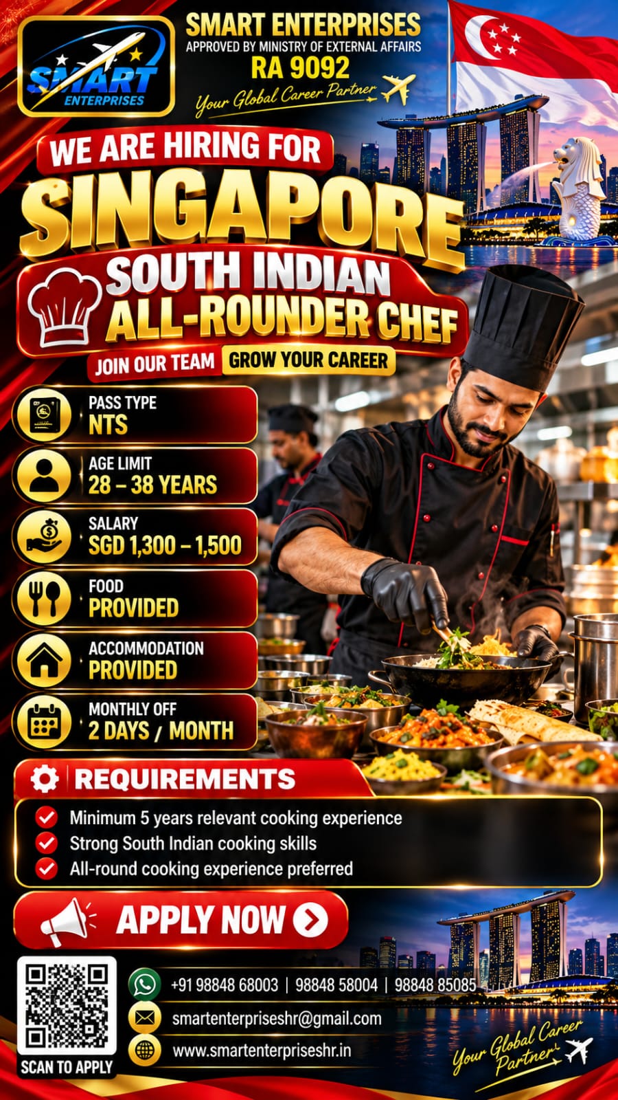 HIRING FOR SINGAPORE