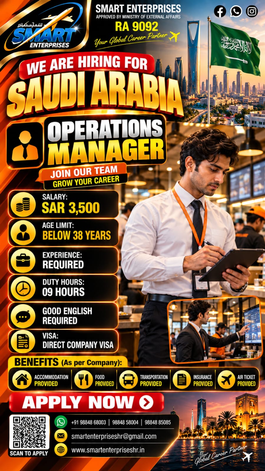 HIRING FOR SAUDI ARABIA