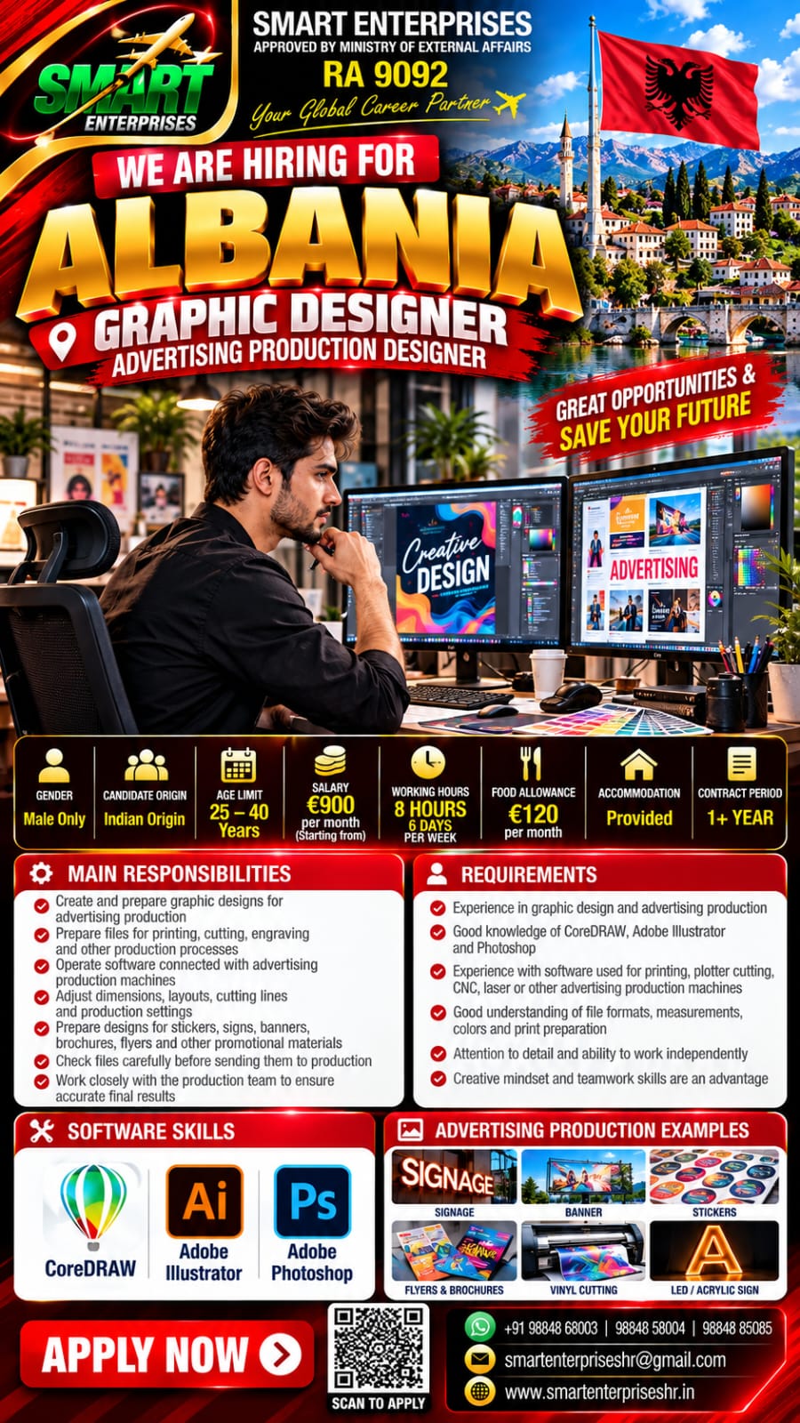 HIRING FOR ALBANIA